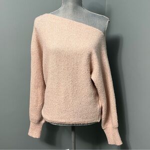 GUESS off shoulder cozy fuzzy sweater Womens size small